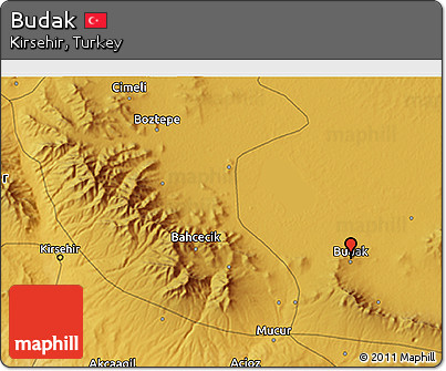 Physical 3D Map of Budak