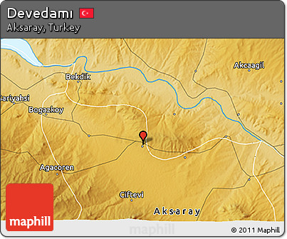 Physical 3D Map of Devedamı