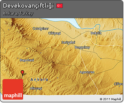 Physical 3D Map of Devekovançiftliği