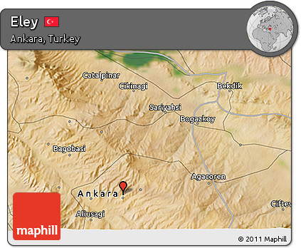 Satellite 3D Map of Eley