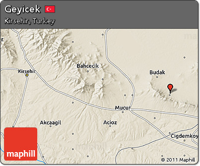 Shaded Relief 3D Map of Geyicek