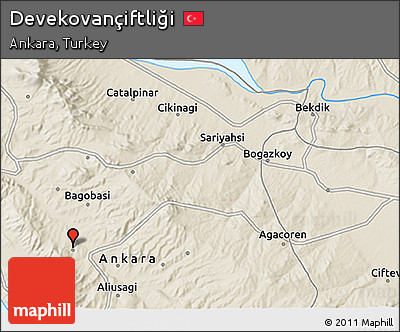 Shaded Relief 3D Map of Devekovançiftliği