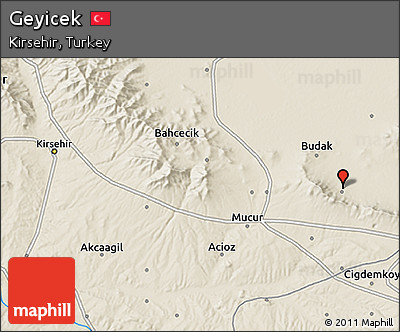 Shaded Relief 3D Map of Geyicek