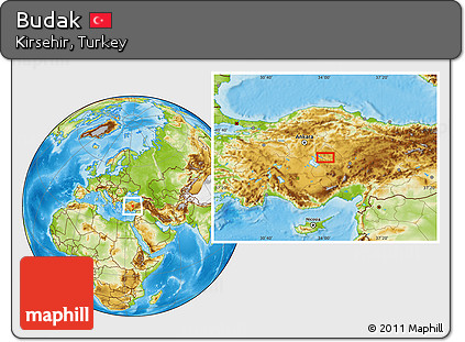 Physical Location Map of Budak
