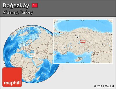Shaded Relief Location Map of Boğazköy