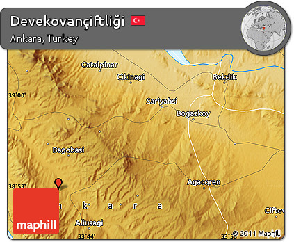 Physical Map of Devekovançiftliği