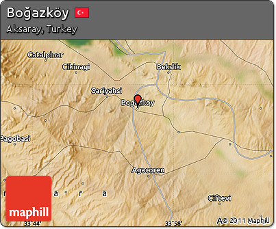 Satellite Map of Boğazköy
