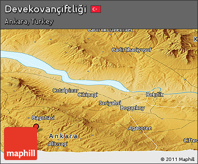 Physical Panoramic Map of Devekovançiftliği