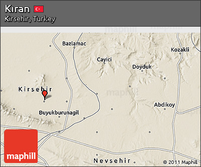 Shaded Relief 3D Map of Kıran