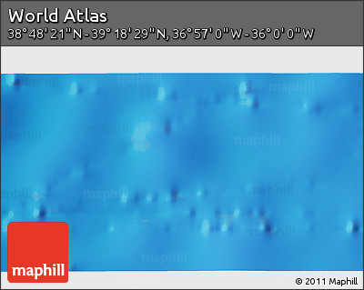 Physical 3D Map of the Area around 39° 3' 25" N, 36° 28' 30" W