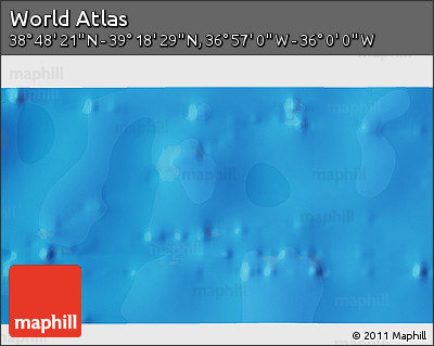 Political 3D Map of the Area around 39° 3' 25" N, 36° 28' 30" W
