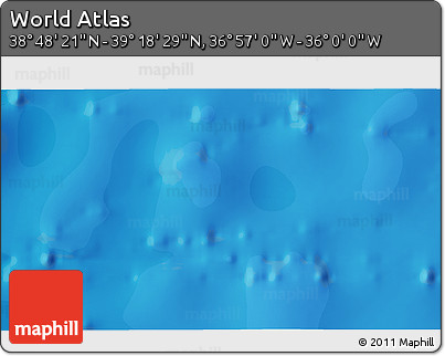 Political 3D Map of the Area around 39° 3' 25" N, 36° 28' 30" W