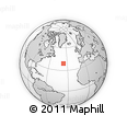Outline Map of the Area around 39° 3' 25" N, 36° 28' 30" W, rectangular outline