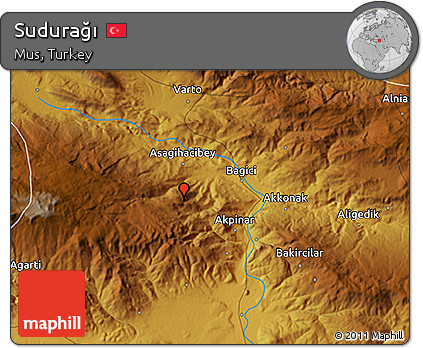 Physical 3D Map of Sudurağı