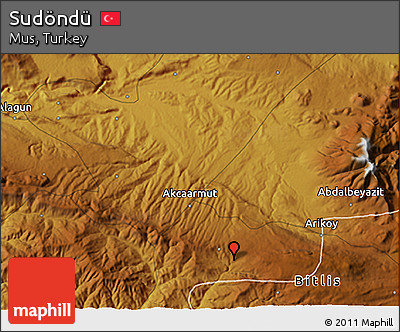 Physical 3D Map of Sudöndü