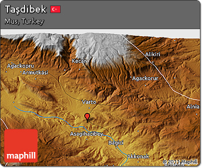 Physical 3D Map of Taşdibek