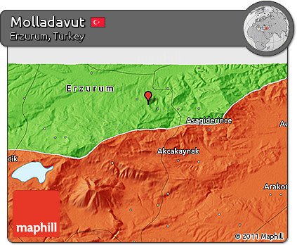 Political 3D Map of Molladavut
