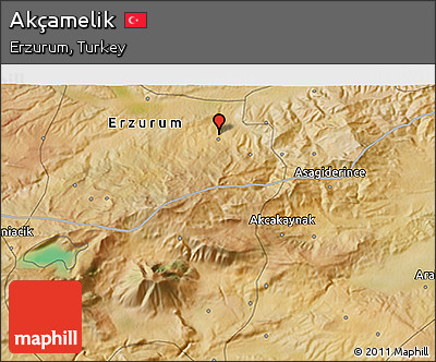 Satellite 3D Map of Akçamelik