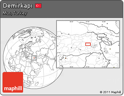 Blank Location Map of Demirkapı