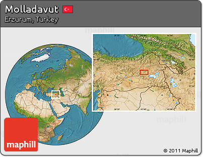 Satellite Location Map of Molladavut