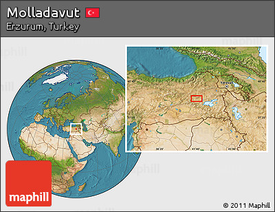 Satellite Location Map of Molladavut