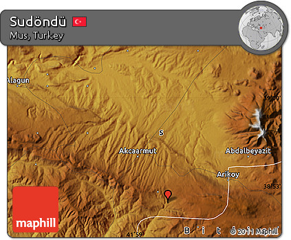 Physical Map of Sudöndü