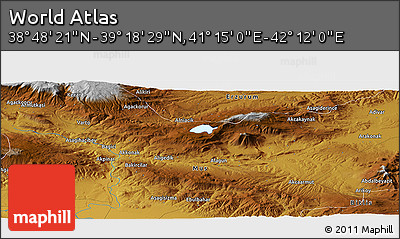 Physical Panoramic Map of the Area around 39° 3' 25" N, 41° 43' 30" E
