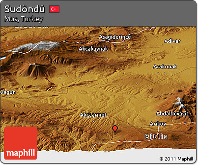 Physical Panoramic Map of Sudöndü