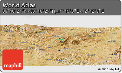 Satellite Panoramic Map of the Area around 39° 3' 25" N, 41° 43' 30" E