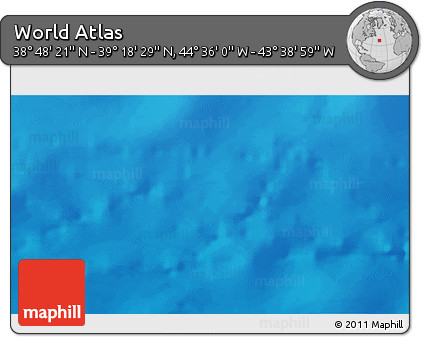 Physical 3D Map of the Area around 39° 3' 25" N, 44° 7' 30" W