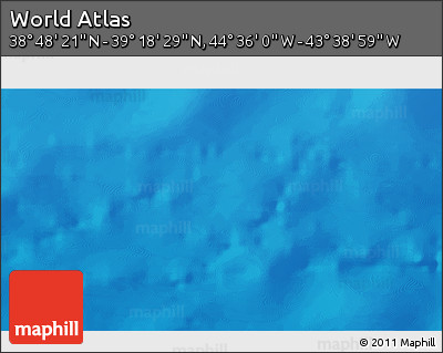 Physical 3D Map of the Area around 39° 3' 25" N, 44° 7' 30" W