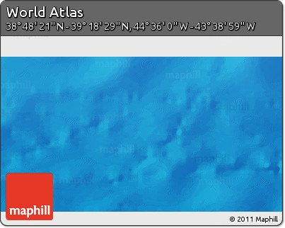 Physical 3D Map of the Area around 39° 3' 25" N, 44° 7' 30" W