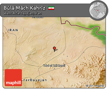 Satellite 3D Map of Būlā Māch Kahrīz