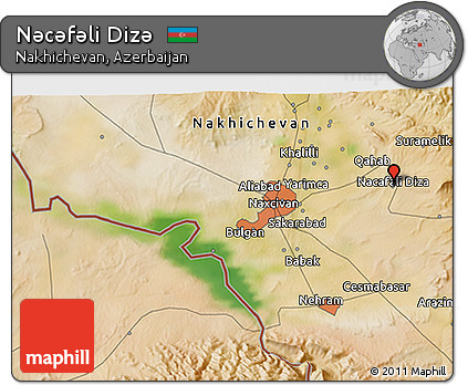 Satellite 3D Map of Nǝcǝfǝli Dizǝ