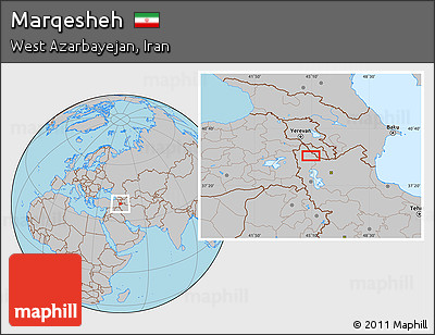 Gray Location Map of Marqesheh