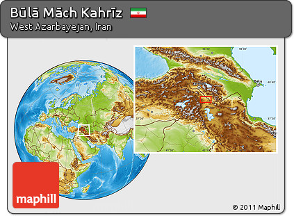 Physical Location Map of Būlā Māch Kahrīz