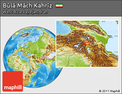 Physical Location Map of Būlā Māch Kahrīz