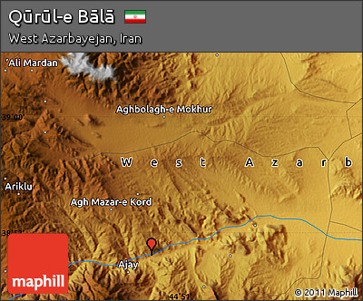 Physical Map of Qūrūl-e Bālā