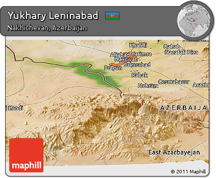 Satellite Panoramic Map of Yukhary Leninabad