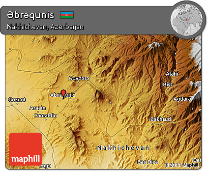 Physical 3D Map of Əbrǝqunis