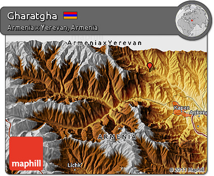 Physical 3D Map of Gharatgha