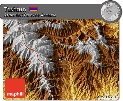 Physical 3D Map of Tashtun