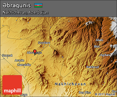 Physical 3D Map of Əbrǝqunis