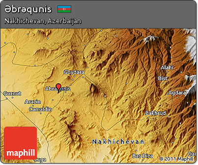 Physical 3D Map of Əbrǝqunis