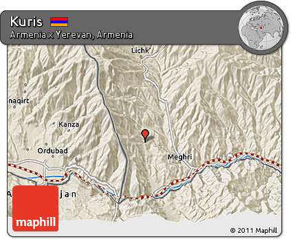 Shaded Relief 3D Map of Kuris