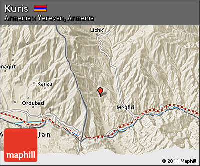 Shaded Relief 3D Map of Kuris