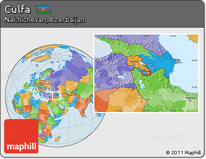 Political Location Map of Culfa