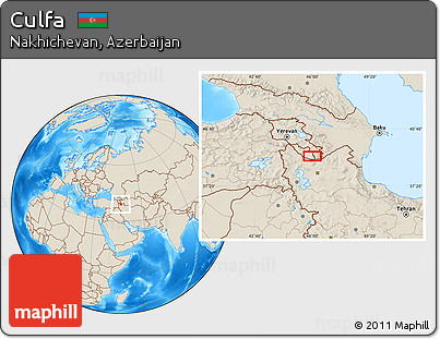 Shaded Relief Location Map of Culfa