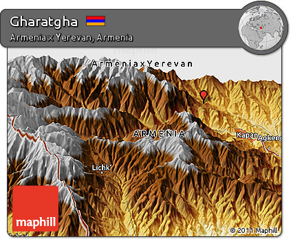 Physical Panoramic Map of Gharatgha