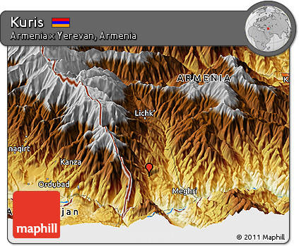 Physical Panoramic Map of Kuris